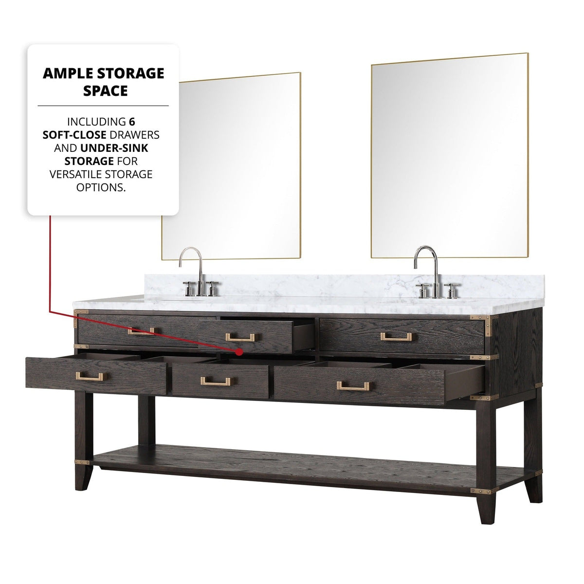 Lexora Norwalk 80" x 22" Double Bath Vanity