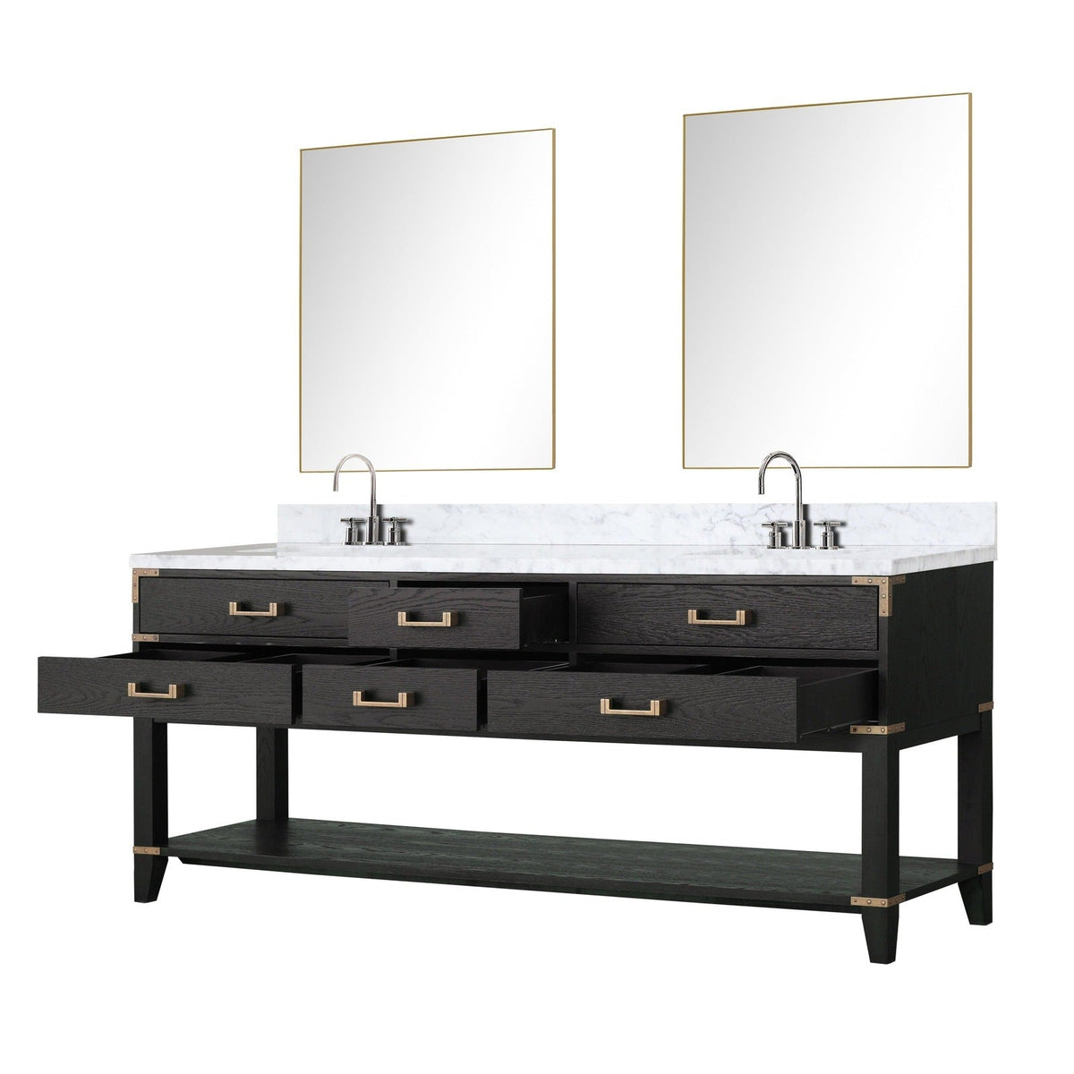 Lexora Norwalk 80" x 22" Double Bath Vanity