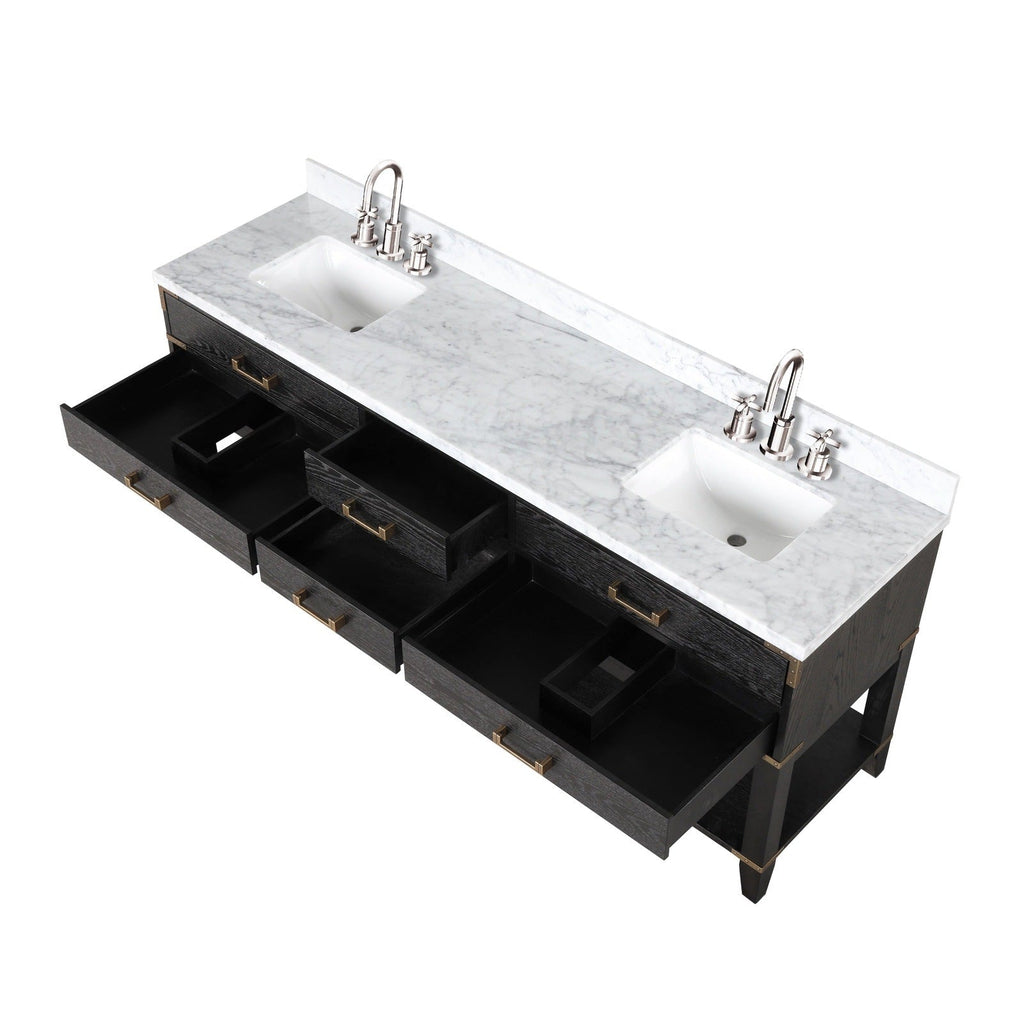 Lexora Norwalk 80" x 22" Double Bath Vanity