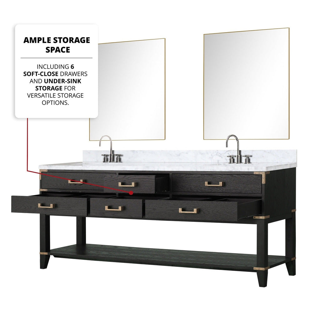 Lexora Norwalk 80" x 22" Double Bath Vanity