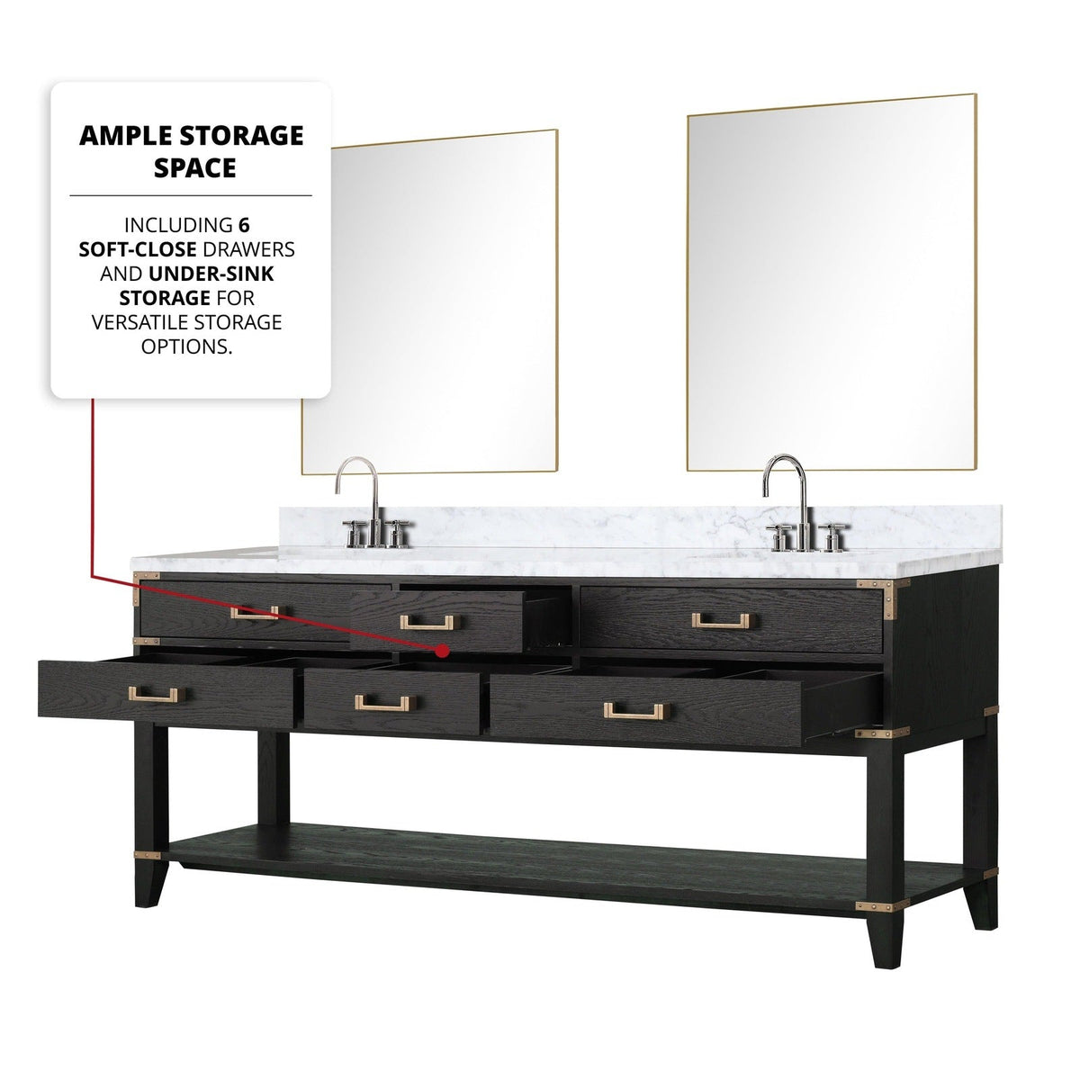 Lexora Norwalk 80" x 22" Double Bath Vanity