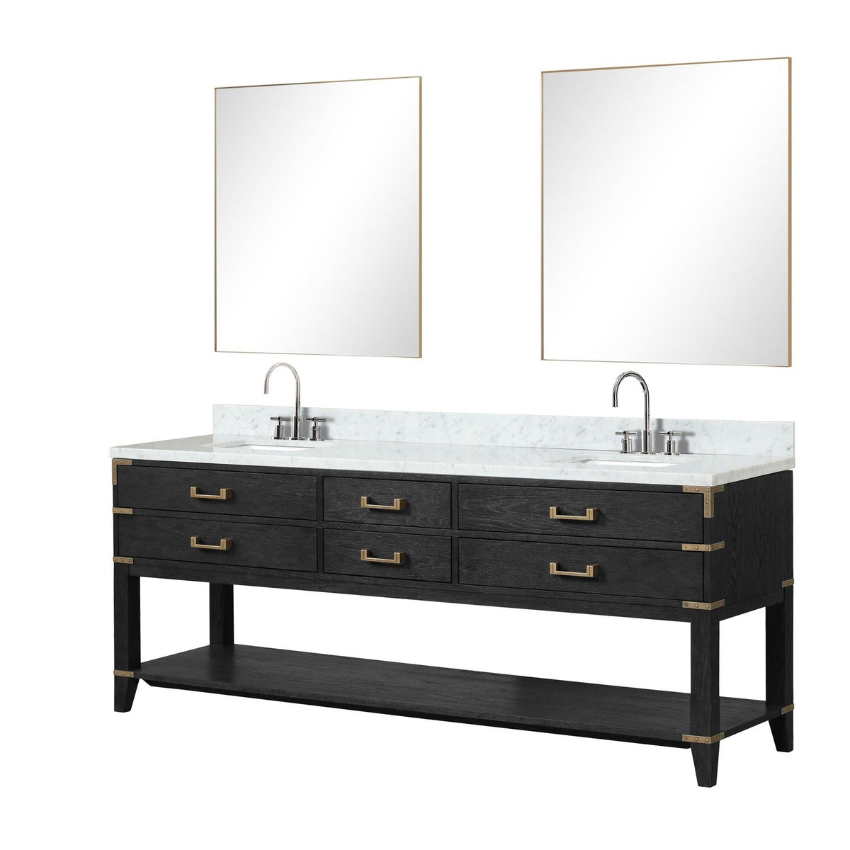Lexora Norwalk 84" x 22" Double Bath Vanity
