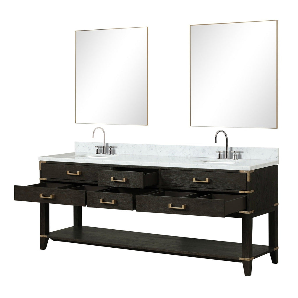 Lexora Norwalk 84" x 22" Double Bath Vanity
