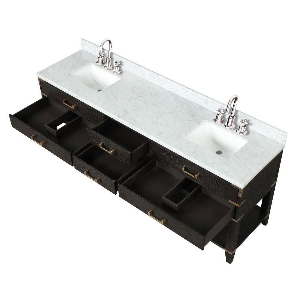 Lexora Norwalk 84" x 22" Double Bath Vanity
