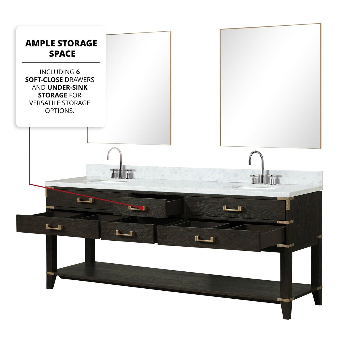 Lexora Norwalk 84" x 22" Double Bath Vanity