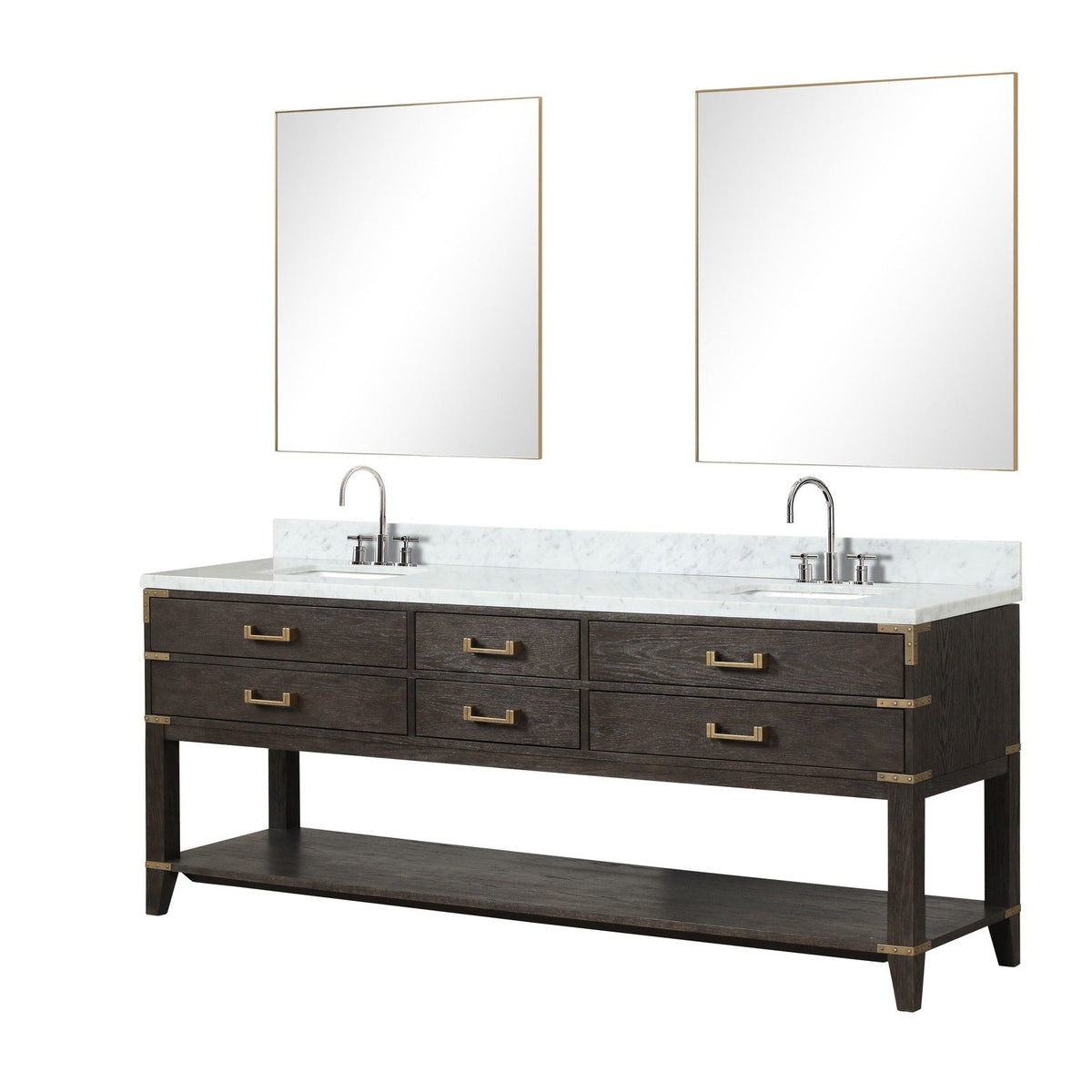 Lexora Norwalk 84" x 22" Double Bath Vanity