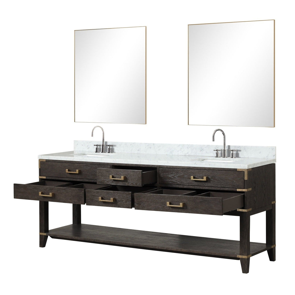 Lexora Norwalk 84" x 22" Double Bath Vanity