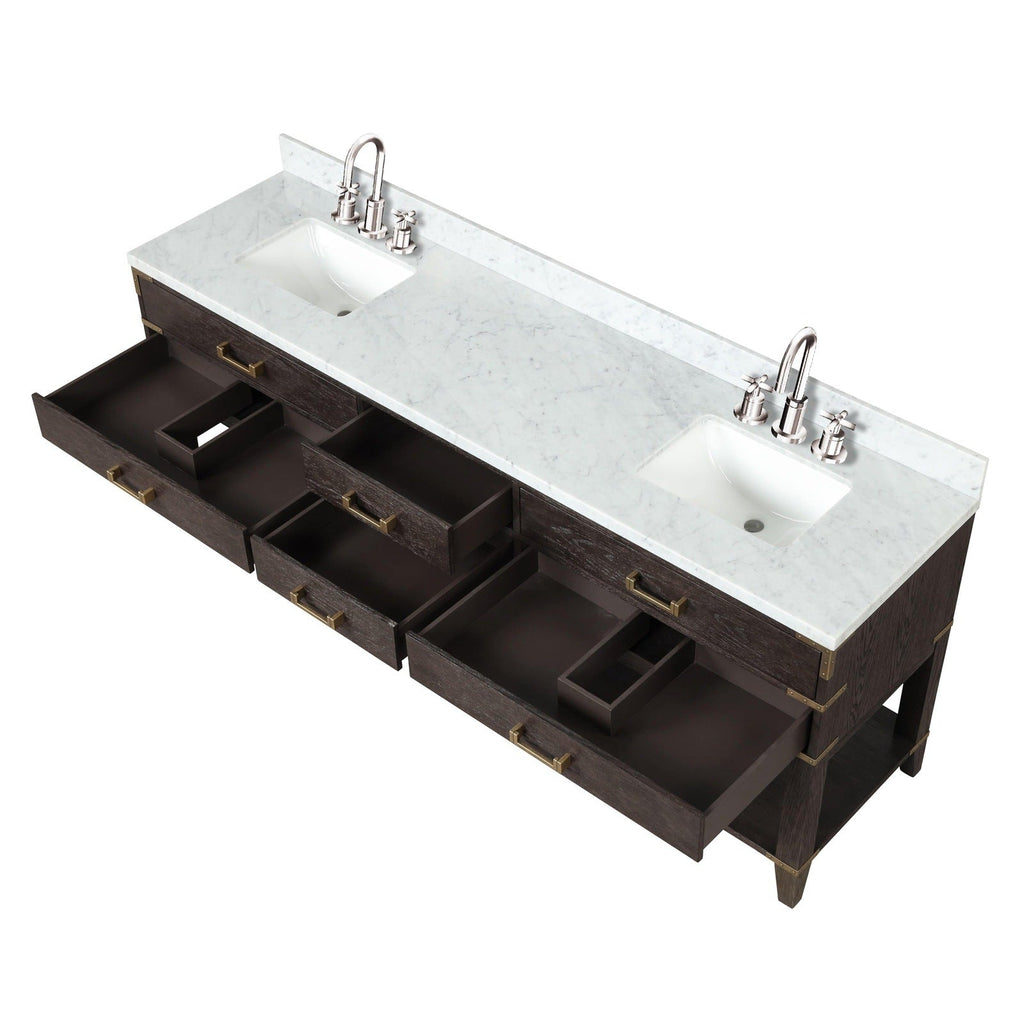 Lexora Norwalk 84" x 22" Double Bath Vanity