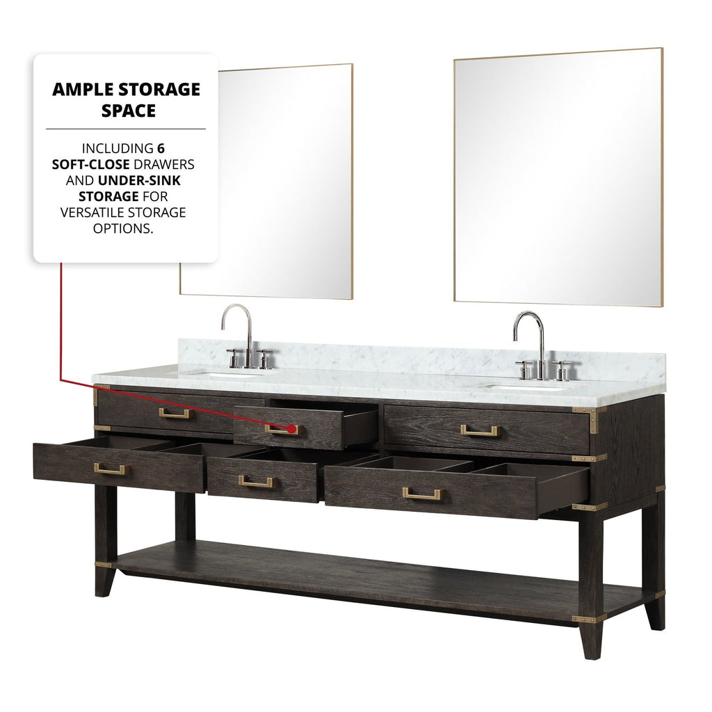 Lexora Norwalk 84" x 22" Double Bath Vanity