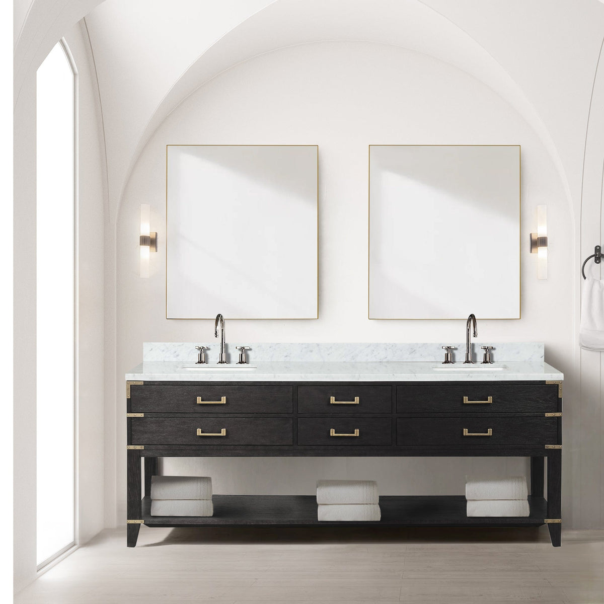 Lexora Norwalk 84" x 22" Double Bath Vanity