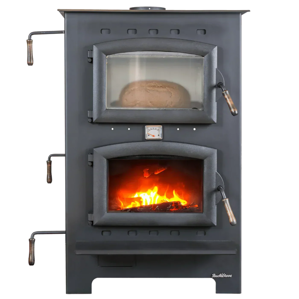 Buck Stove Homesteader Wood Burning Cook Stove 1,800 sq. ft. 28,901 BTU Black New - FP-HOMESTEADER