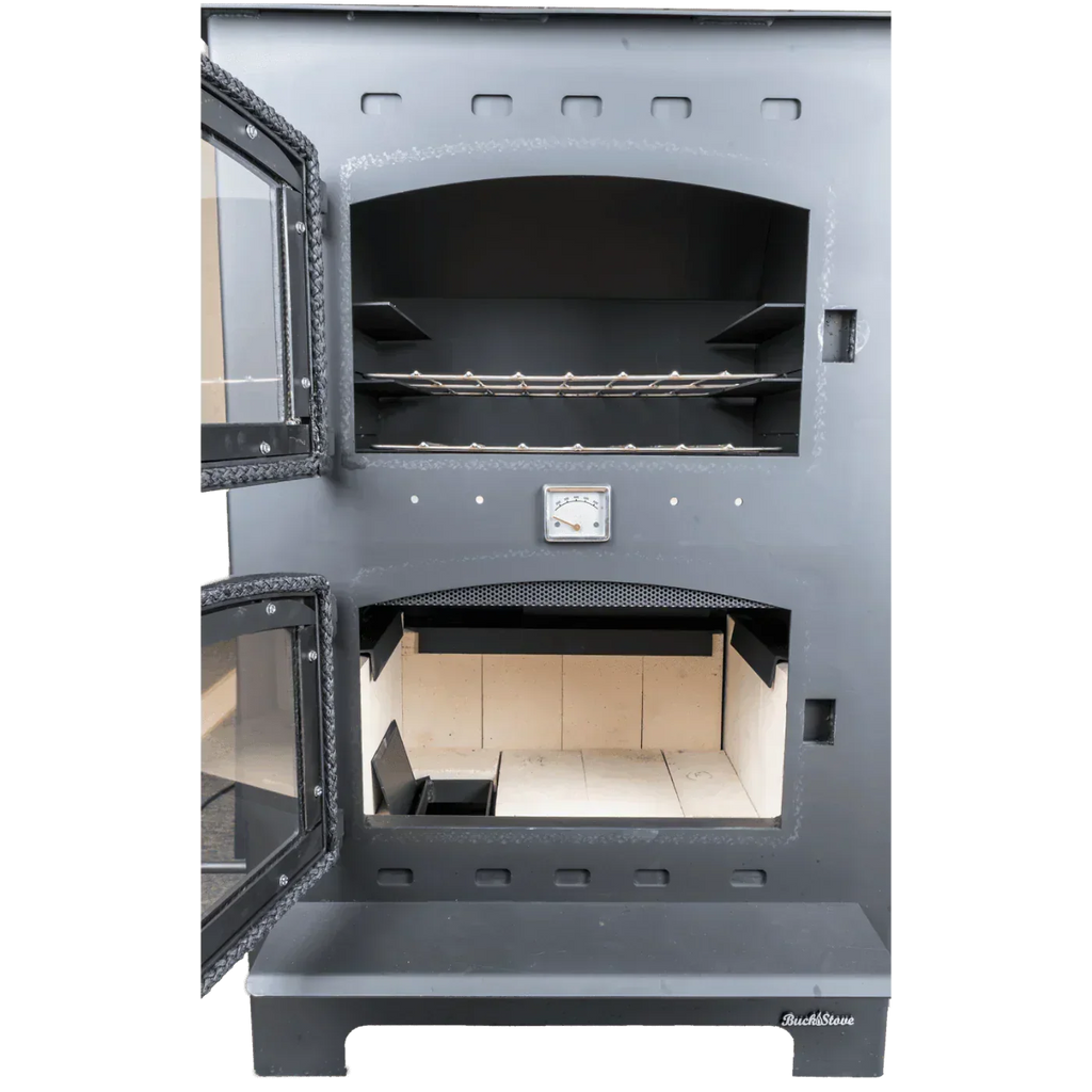 Buck Stove Homesteader Wood Burning Cook Stove 1,800 sq. ft. 28,901 BTU Black New - FP-HOMESTEADER