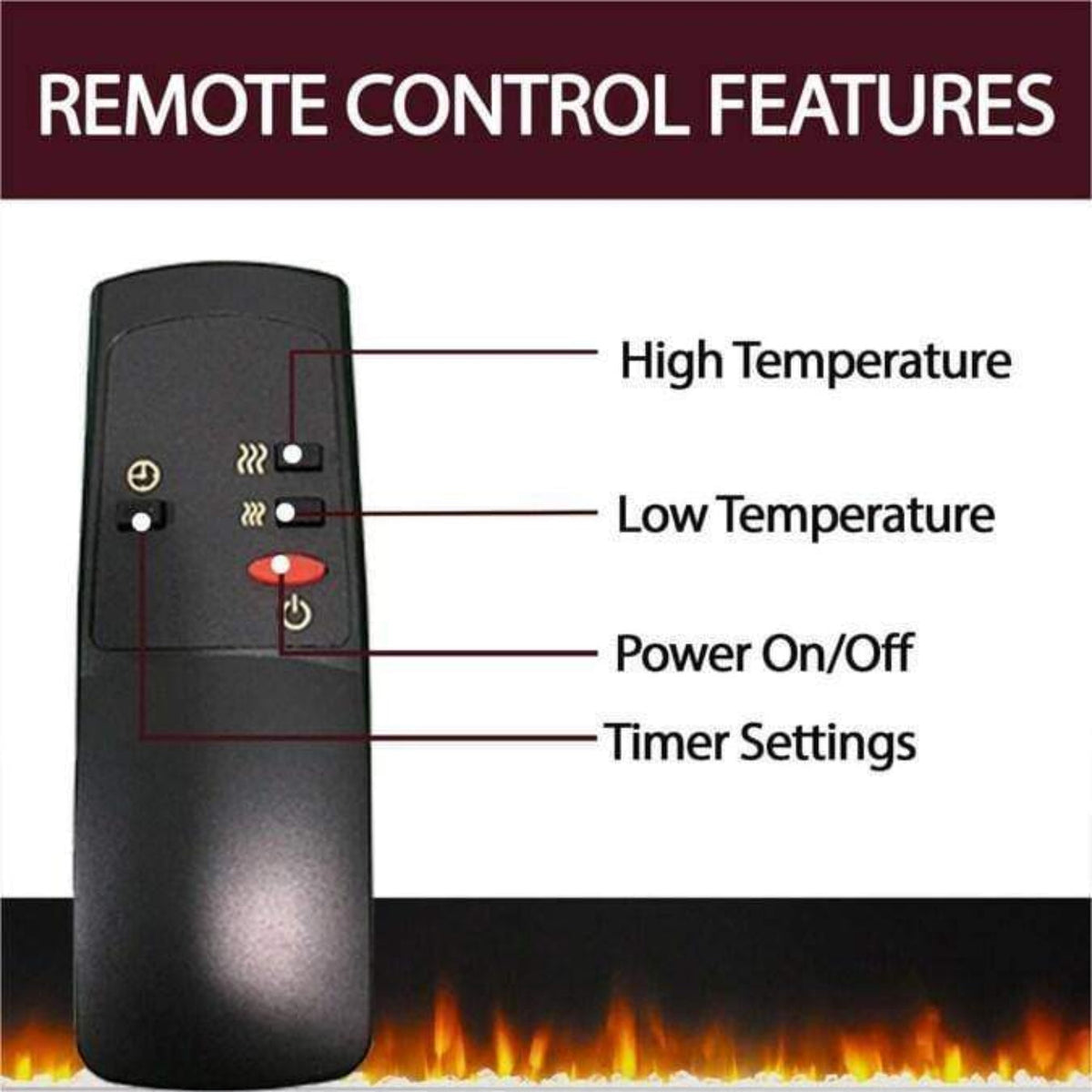 Cambridge Sienna 34-In. Electric Fireplace Heater with Mahogany Mantel, Enhanced Log Display, Multi-Color Flames, and Remote Control - CAM3437-1MAHLG3