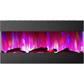 Cambridge 42 In. Recessed Wall Mounted Electric Fireplace with Logs and LED Color Changing Display, Black - CAM42RECWMEF-2BLK