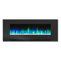 Cambridge 50 In. Wall-Mount Electric Fireplace in Black with Multi-Color Flames and Crystal Rock Display, - CAM50WMEF-1BLK