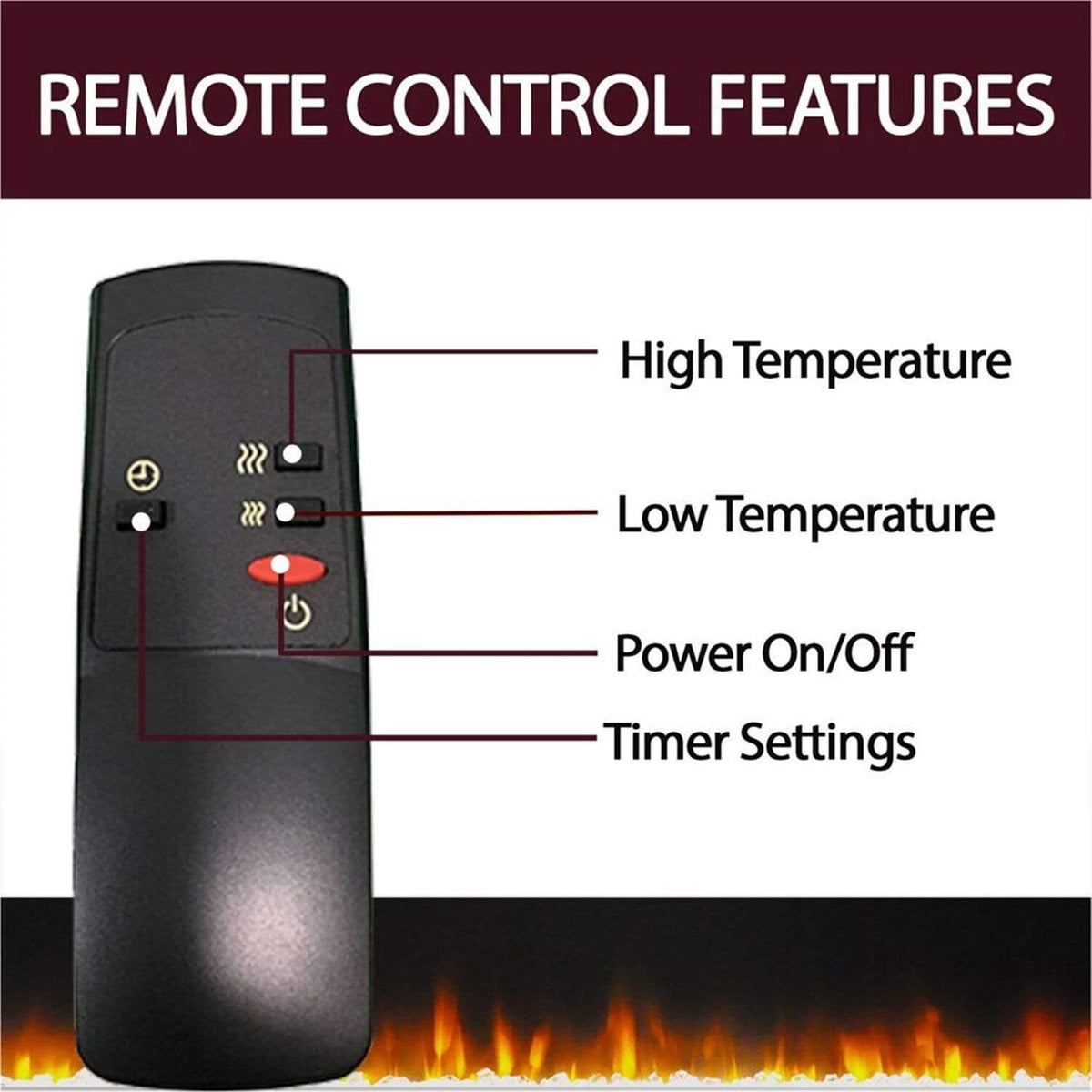 Cambridge 34-In. Sienna Electric Fireplace w/ 1500W Log Insert and Cherry Mantel - CAMBR3437-1CHR