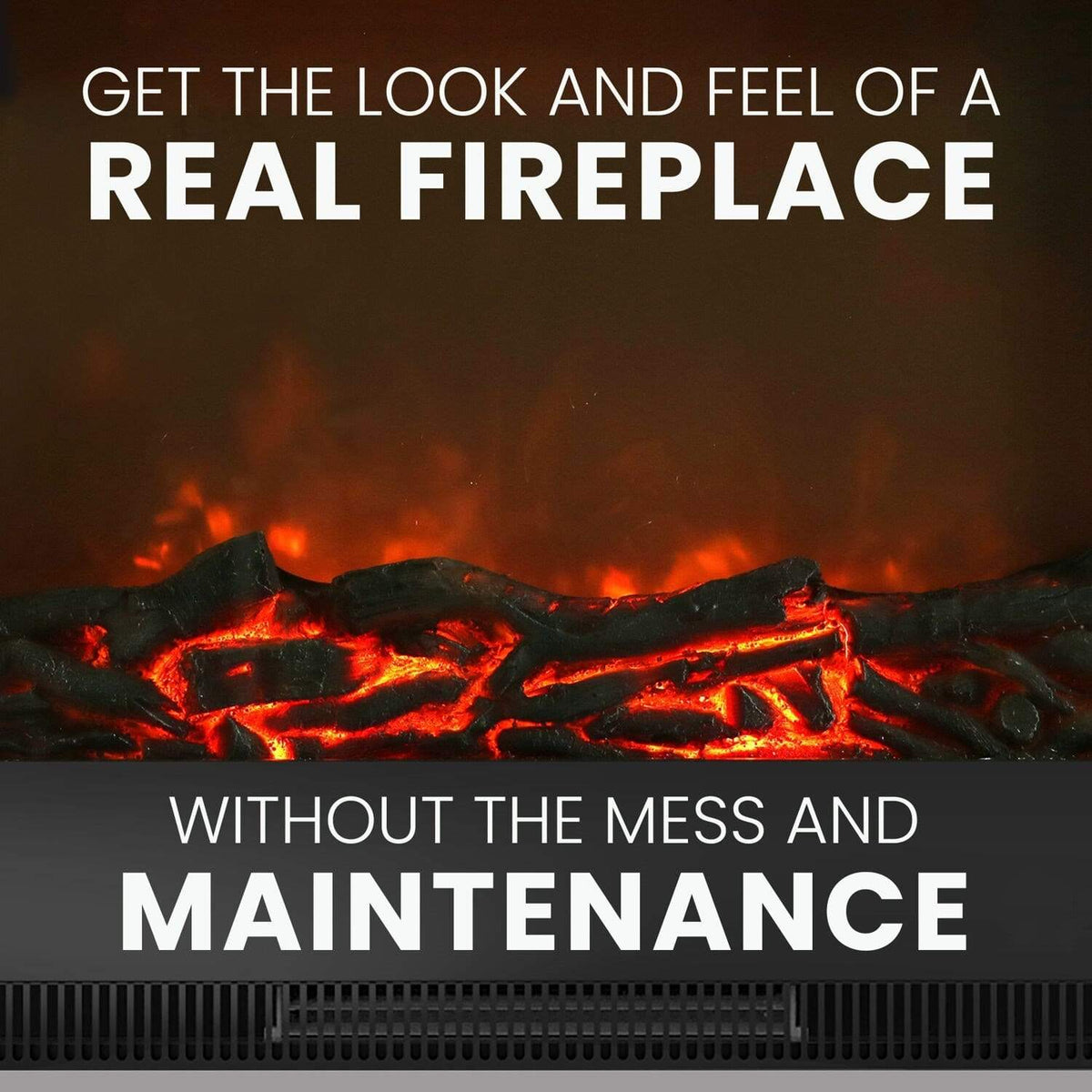 Cambridge 34-In. Sienna Electric Fireplace w/ 1500W Log Insert and Cherry Mantel - CAMBR3437-1CHR