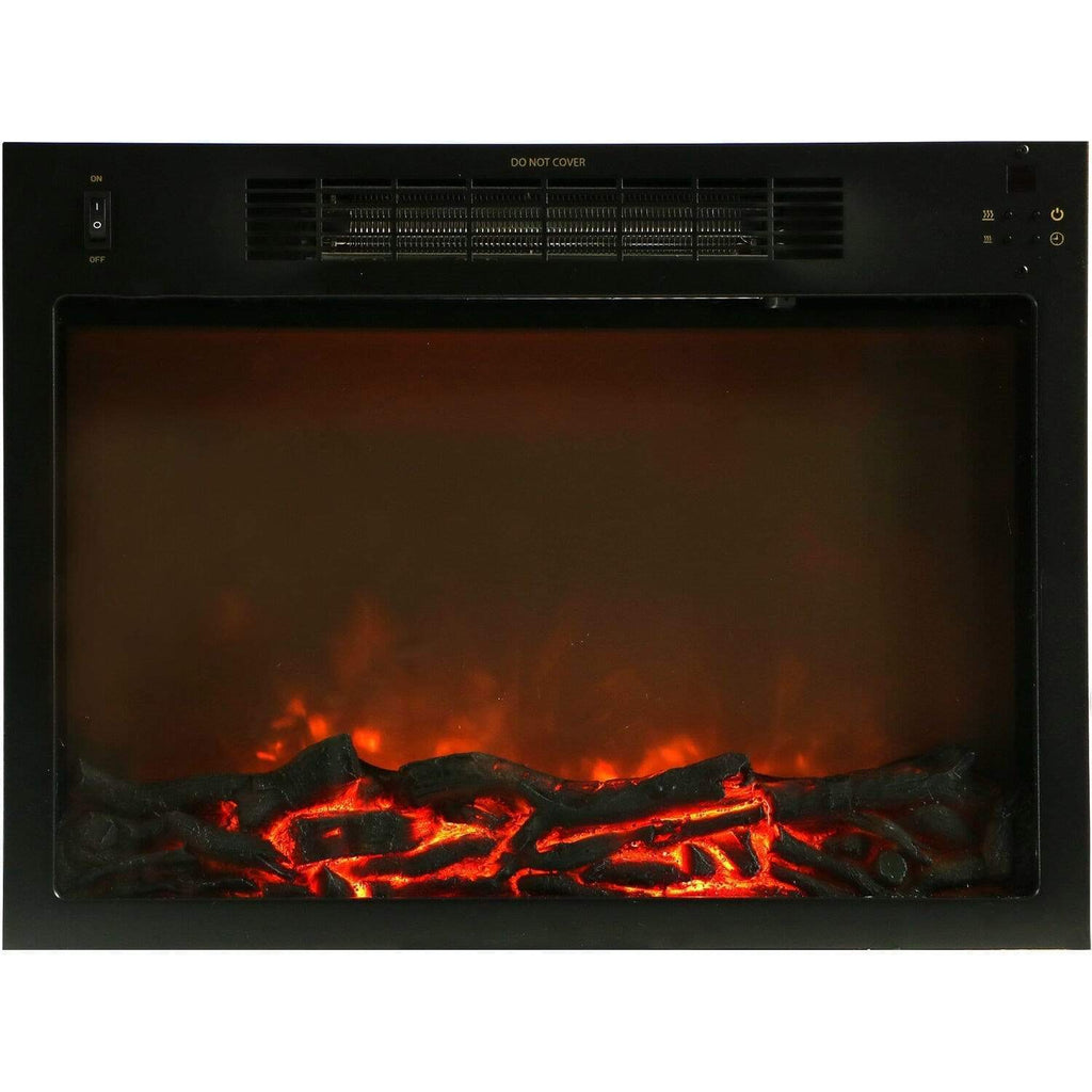 Cambridge 34-In. Sienna Electric Fireplace w/ 1500W Log Insert and Cherry Mantel - CAMBR3437-1CHR