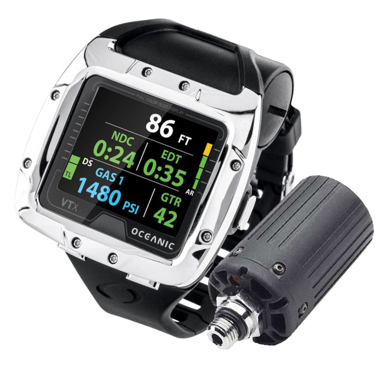 Zeagle Oceanic VTX Wrist Dive Computer Complete w/ USB & Transmitter - COM141    COMPLETE