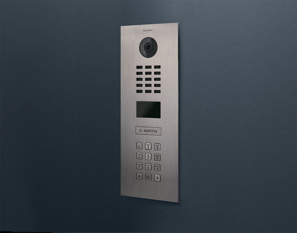 DoorBird D2101KV IP Video Intercom, 1 Call Button in Turquoise Blue, RAL 5018 - 423884588