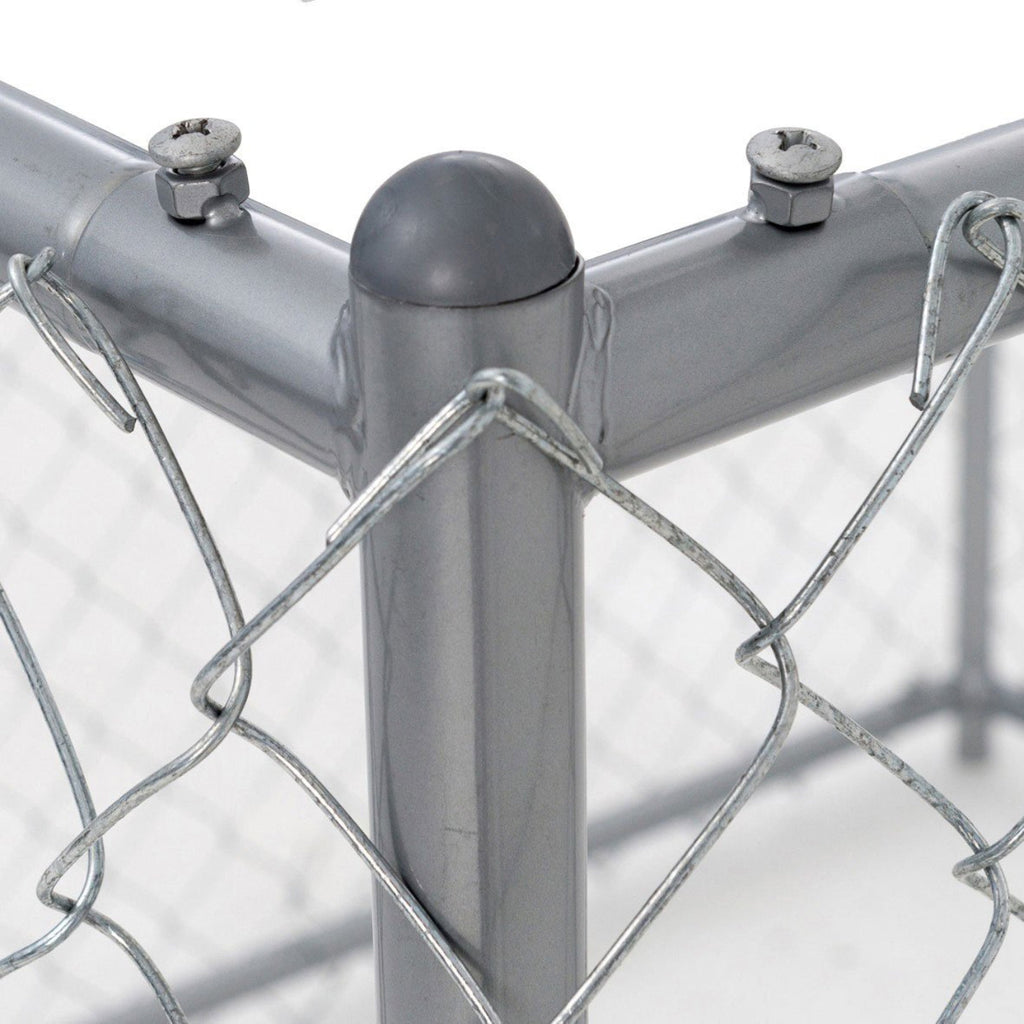 Lucky Dog 10' x 10' Heavy Duty Outdoor Chain Link Dog Kennel w/ Door (3 Pack) - 174144