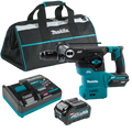 Makita 40V max XGT Brushless Cordless 1‑3/16" SDS‑PLUS AVT Rotary Hammer Kit, with Interchangeable Chuck, AWS Capable (4.0Ah) & FREE Makita GRH07ZW - GRH09M1