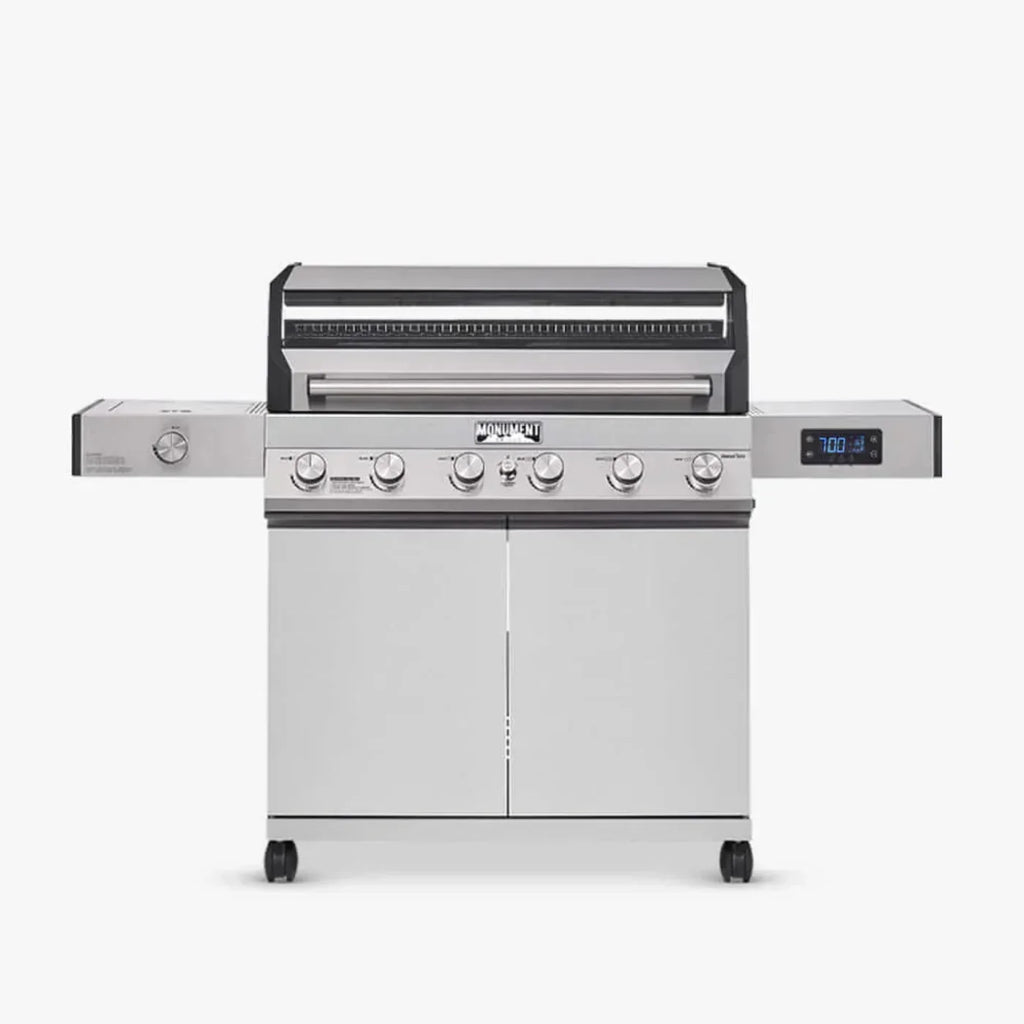 Monument Grills Denali 605 Series | 6 Burner Smart Tech Propane Gas Grill in Stainless Steel (Natural Gas Convertible) - D605