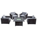 Deko Living Avola Outdoor Patio Set & Firepit  - COP30902