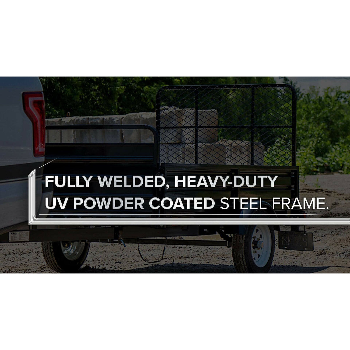 DK2 Single Axle Utility Trailer - Black 5FT X 7FT