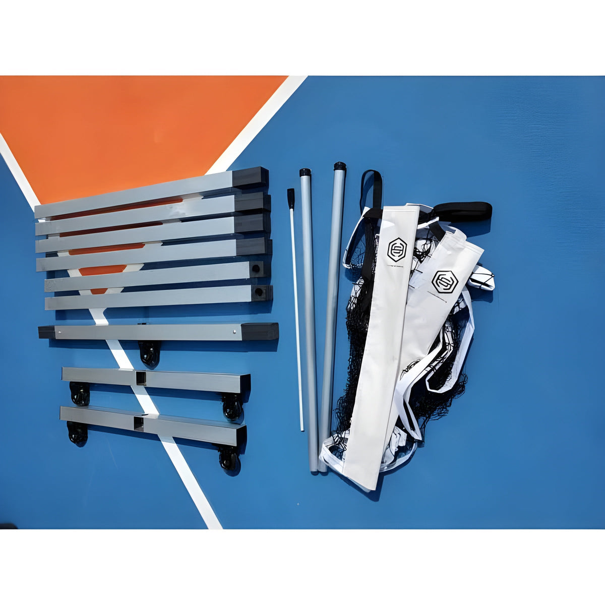 Dominator Standard Rolling Portable Pickleball Net - pb-frame