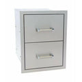 KoKoMo Outdoor Kitchen Stainless Steel Double Drawer - KO-DD12