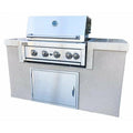 KOKOMO The Cayman 5' BBQ Island with 4 Burner Built In BBQ Grill - CAYMAN