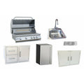 KOKOMO 6 PIECE OUTDOOR KITCHEN PACKAGE DEAL! (15% OFF) - 4BG-2BG-BS-CMBO-FRDG-30-VNT