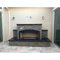 KOKOMO Outdoor Fireplace LP or Nat Gas and Fire-Glass Burner Insert