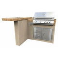KoKoMo Havana L-Shape BBQ Island With Bar Seating and Built In BBQ Grill 4'x5' BBQ - HAVANA