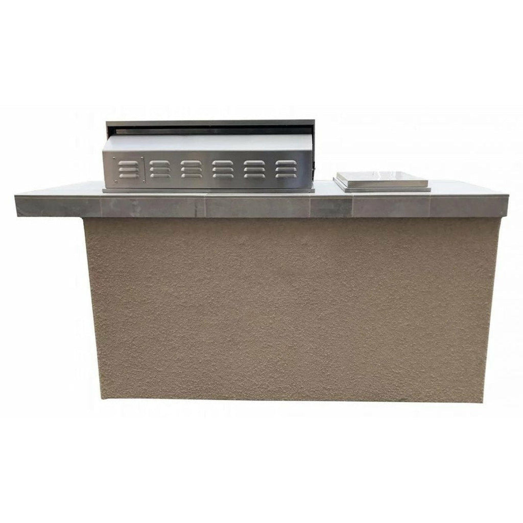 KoKoMo Antigua 6' BBQ Island Built In BBQ Grill Side Burner and Bar on one Side - ANTIGUA