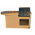 KoKoMo Mini Maui 6' BBQ Island with 33 Inch Bar and Built In BBQ Grill - MINIMAUI-R