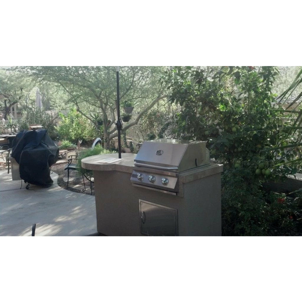 KoKoMo Mini Maui 6' BBQ Island with 33 Inch Bar and Built In BBQ Grill - MINIMAUI-R
