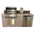 KoKoMo Bali 7'6" Island with Backsplash and Built In BBQ Grill - BALI