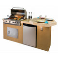 KoKoMo Poly 7'6" BBQ Island with Octagon Bar on Three Sides and Built In BBQ Grill - POLY