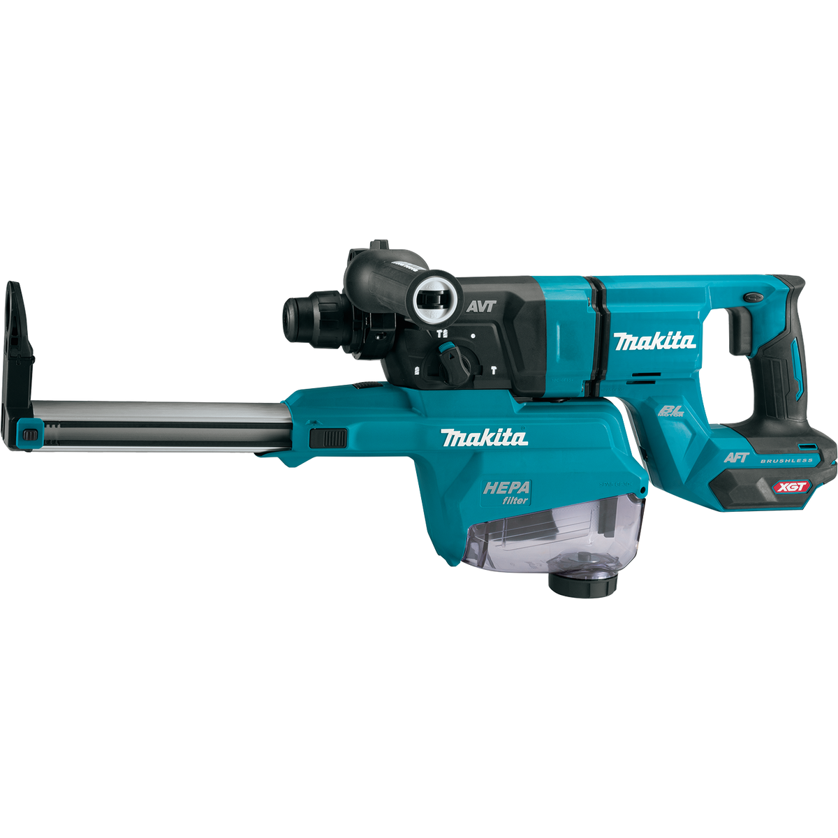 Makita 40V max XGT Brushless 1‑1/8" SDS‑PLUS AVT Rotary Hammer (D‑Handle) w/ Dust Extractor, AFT, AWS Capable (Tool Only) - GRH07ZW
