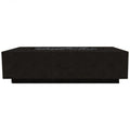 Prism Hardscapes Tavola 8 60" Ebony Rectangular Concrete Propane Gas Fire Pit Ta