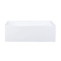 Char-Griller Voltaire 60 x 32 Skirted Right Drain Soaking Apron Bathtub in Glossy White with - 1769842574665_123