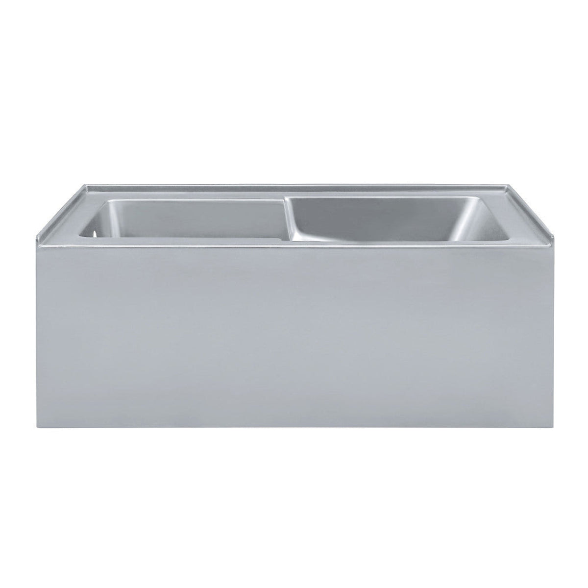 Char-Griller Voltaire 60" x 32" Right-Hand Drain Alcove Bathtub with Apron and Armrest in Mat - _1769836488755_467