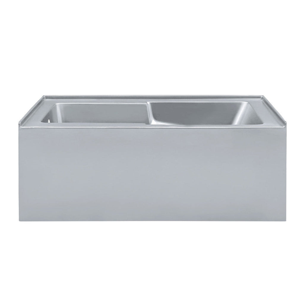 Char-Griller Voltaire 60" x 32" Left-Hand Drain Alcove Bathtub with Apron and Armrest in Matt - _1769836505693_851