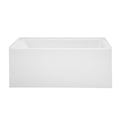 Char-Griller Voltaire 54 x 30 Skirted Right Drain Soaking Apron Bathtub in Glossy White with - 1769836423695_804