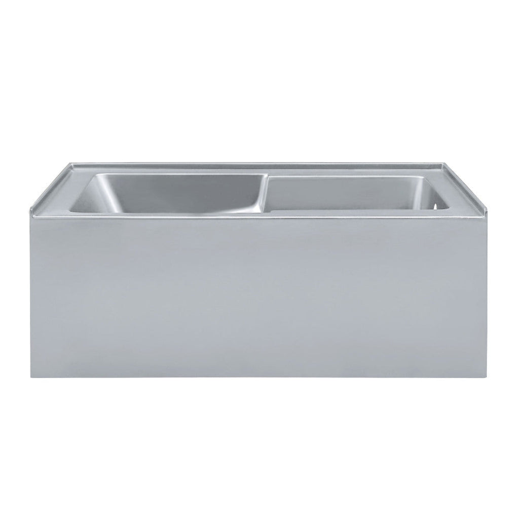 Char-Griller Voltaire 60" x 32" Right-Hand Drain Alcove Bathtub with Apron and Armrest in Mat - _1769836488755_467