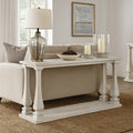 Char-Griller Dyne Sofa Console Table, Plank Top, Baluster Base, 60 Inch White -BM327364 - SKU_1769849905087_459TT