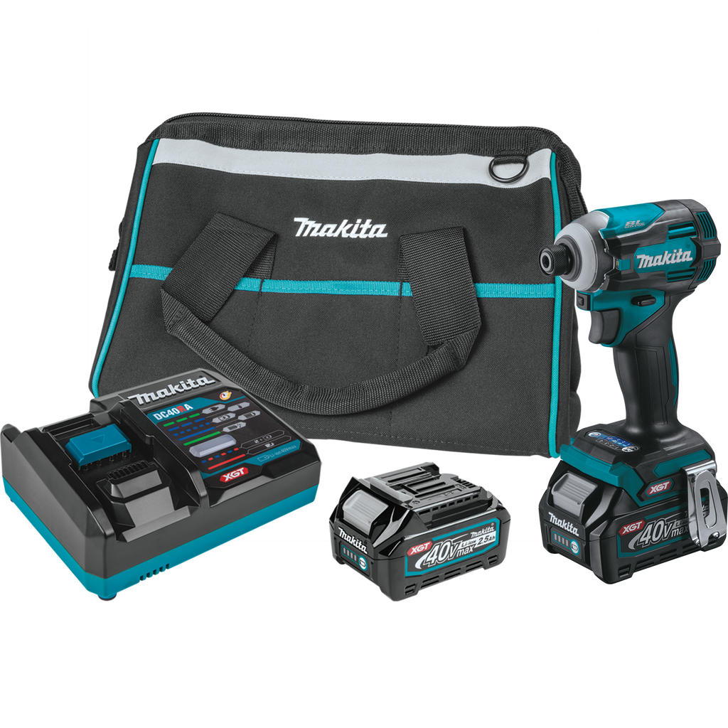 Makita (GDT01D) 40V MAX XGT Brushless Cordless 4-Speed Impact Driver Kit (2.5Ah) - GDT01D