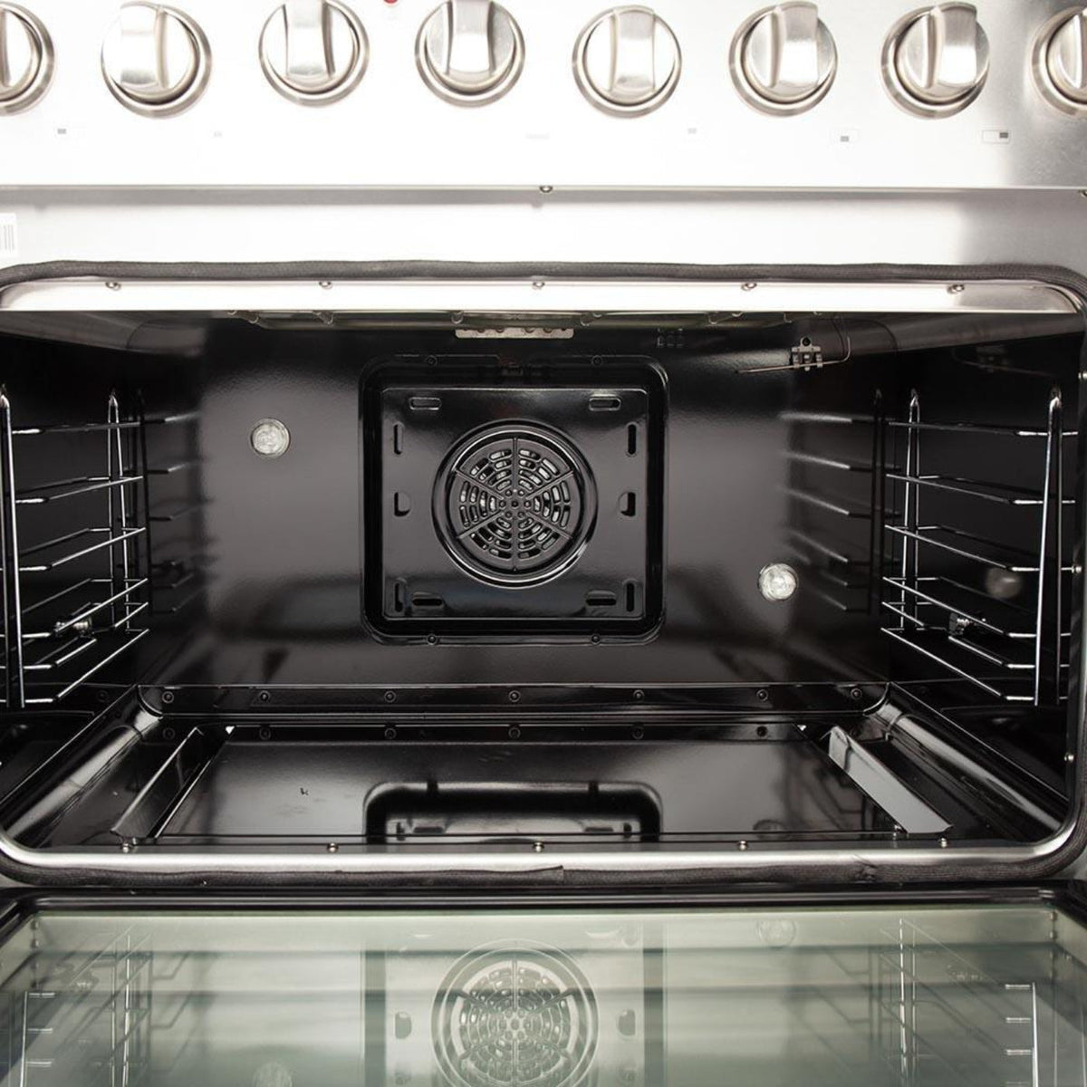 Forno 5-Piece Appliance Package - 36-Inch Dual Fuel Range, Refrigerator, Wall Mount Hood, 24-Inch Microwave Drawer, & 3-Rack Dishwasher in Stainless Steel - APR5-6156-36-H-MWD